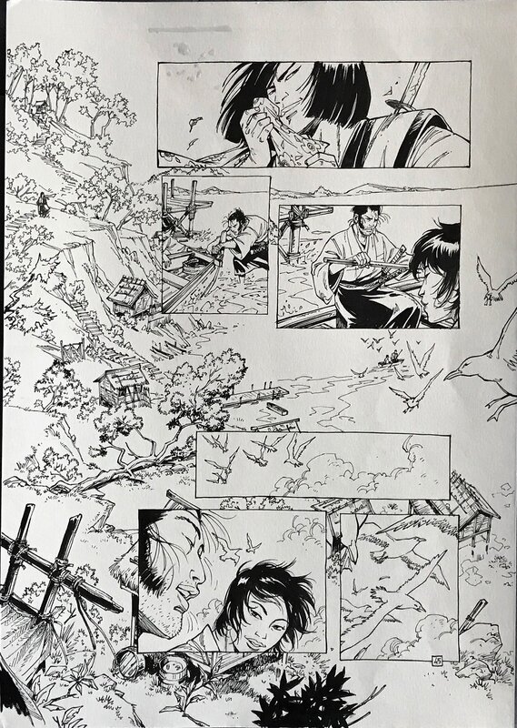 Cristina Mormile, Samurai T.10 - Ririko - p45 - Planche originale