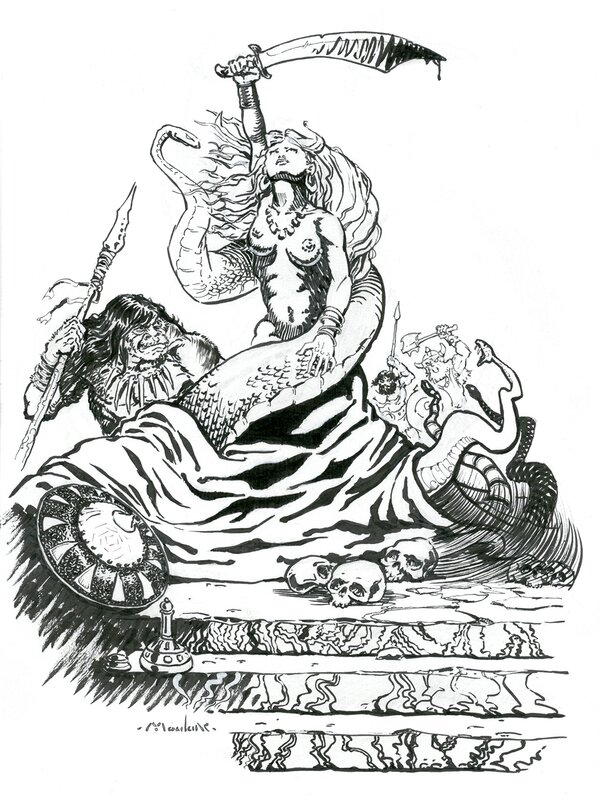 Sword & Sorcery by Régis Moulun - Original Illustration