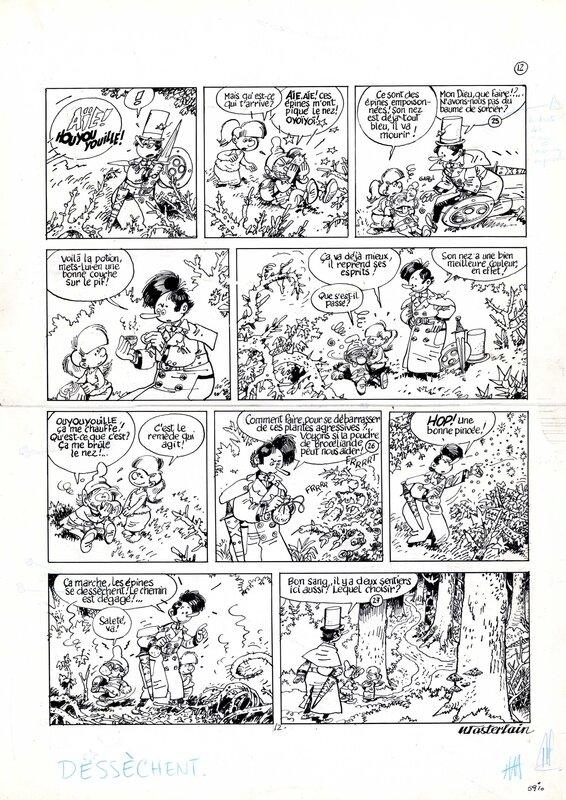 Marc Wasterlain, Dokter Zwitser - Docteur Poche - Planche originale