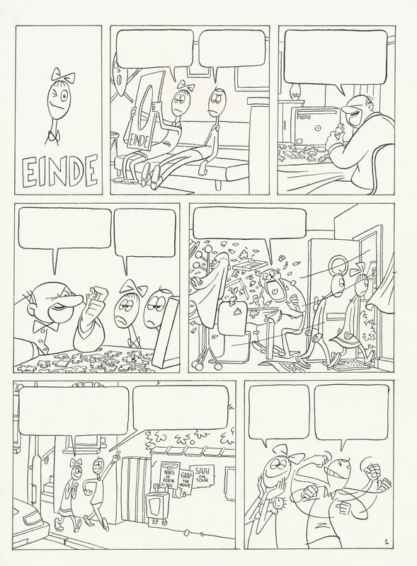 Hanco Kolk, Willy Vandersteen, 2016 - Suske en Wiske / Bob et Bobette (First-page - Dutch KV) - Planche originale