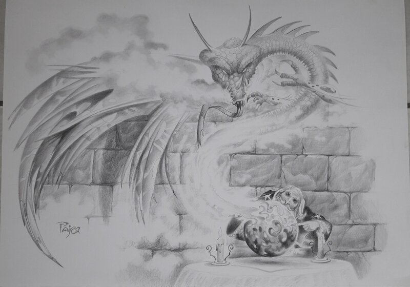 Peter Andrew Jones, Le Sorcier de la Montagne de Feu - Original Illustration