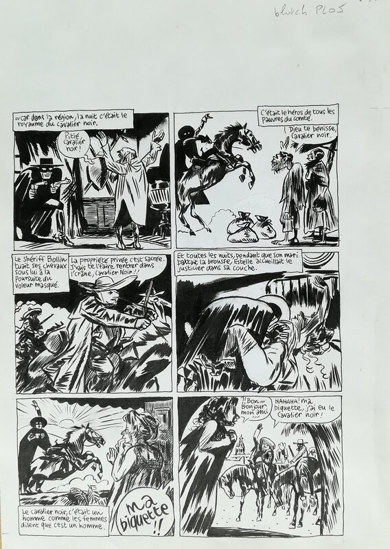 Zorro par Blutch - Planche originale