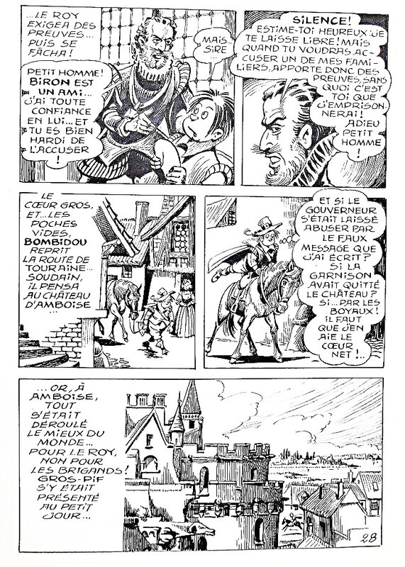 Eugène Gire, Le messager du roi Henri, planche 28 - Parution dans Brik n°79 (Mon journal) - Comic Strip