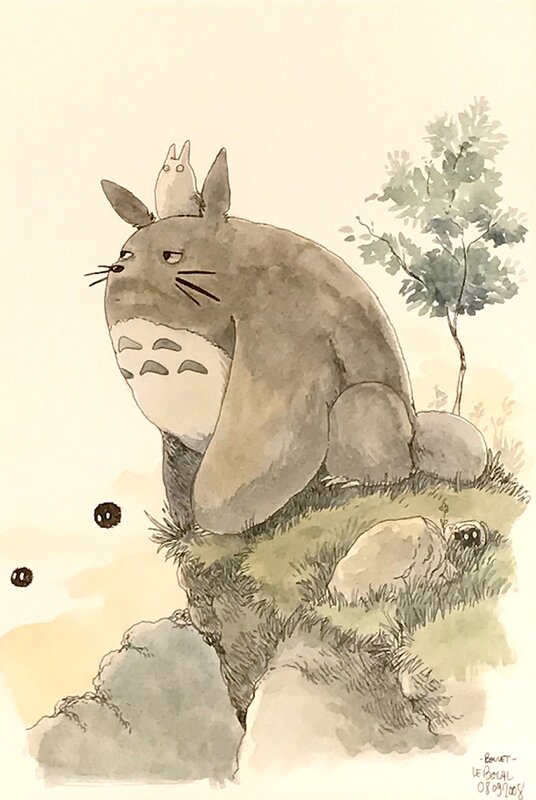 Boulet, Mon voisin Totoro - Le Bocal - Original Illustration
