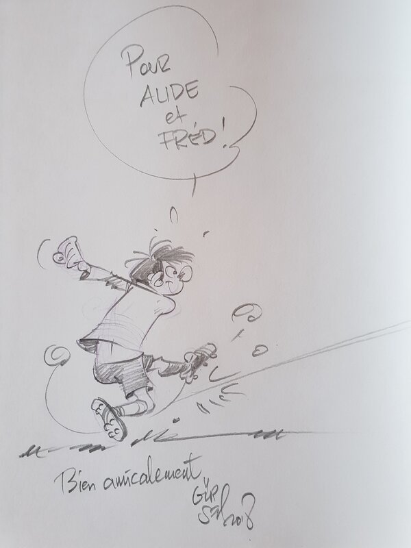 Dédicace de Gürsel dans les foot furieux tome 1 - Dédicace