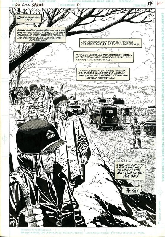 Eduardo Barreto, Chuck Dixon, 1994 - Sgt. Rock Special #2 - Planche originale