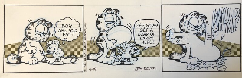Garfield par Jim Davis - Planche originale