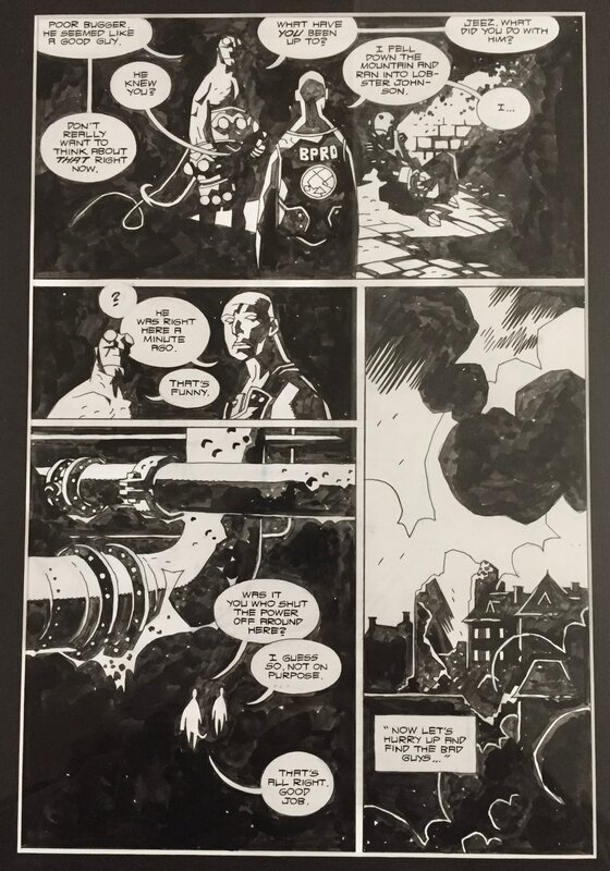 Hellboy par Mike Mignola - Planche originale