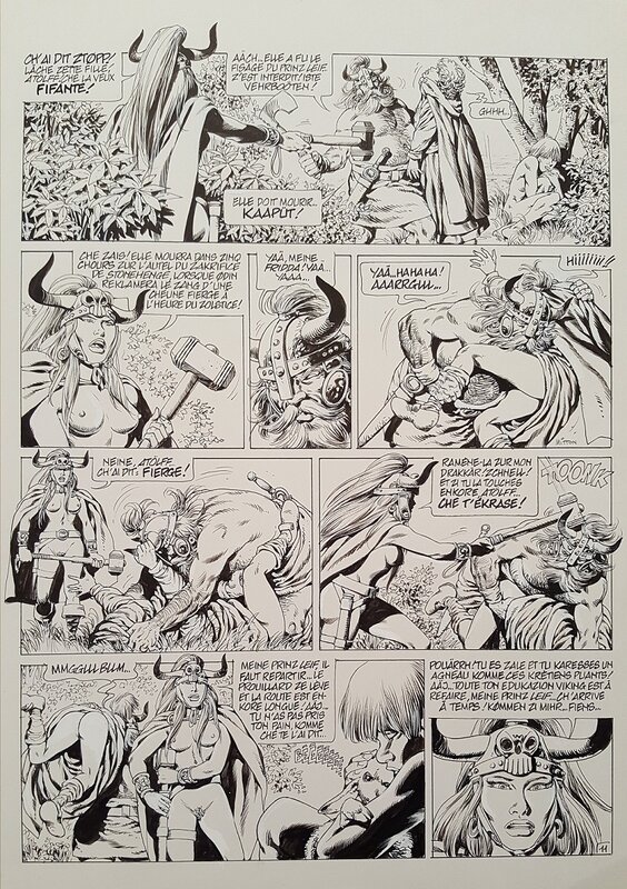 Jean-Yves Mitton, Chroniques Barbares tome 5 planche 11 - Planche originale