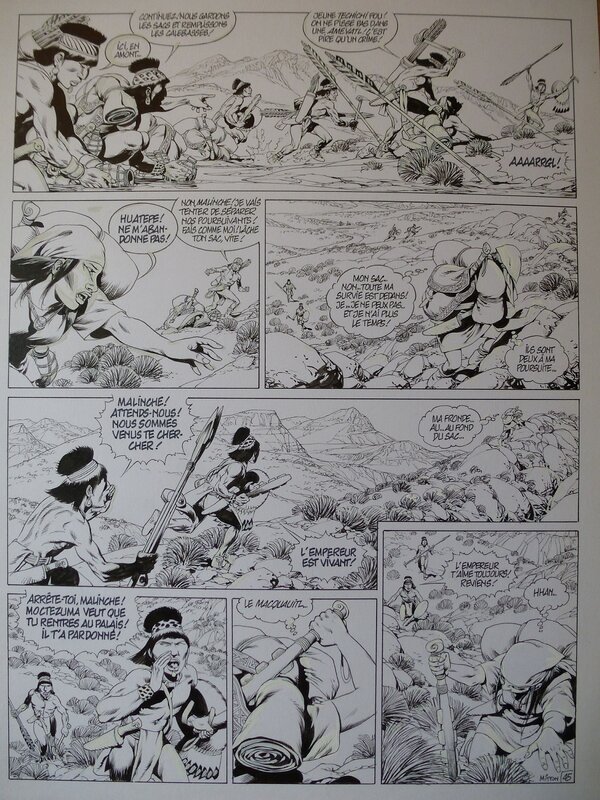 Jean-Yves Mitton, Quetzalcoatl tome 4 planche 45 - Comic Strip