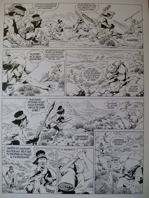 Jean-Yves Mitton, Quetzalcoatl tome 4 planche 45 - Planche originale