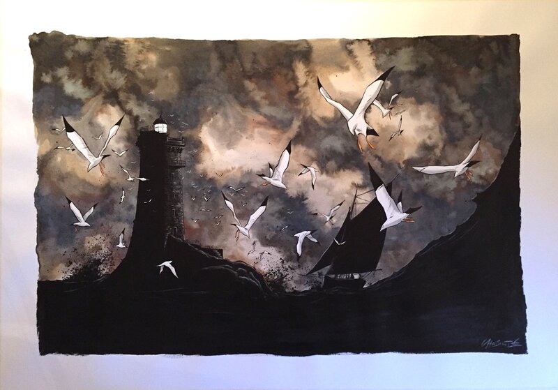 For sale - Marine by Christophe Chabouté - Original Illustration
