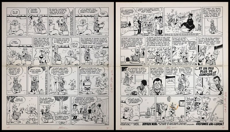 1967 - Gotlib - Gai-Luron hippie - Planche originale