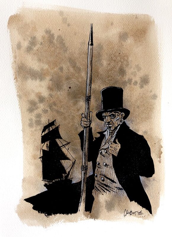 Christophe Chabouté, Moby Dick - Queequeg - Planche originale