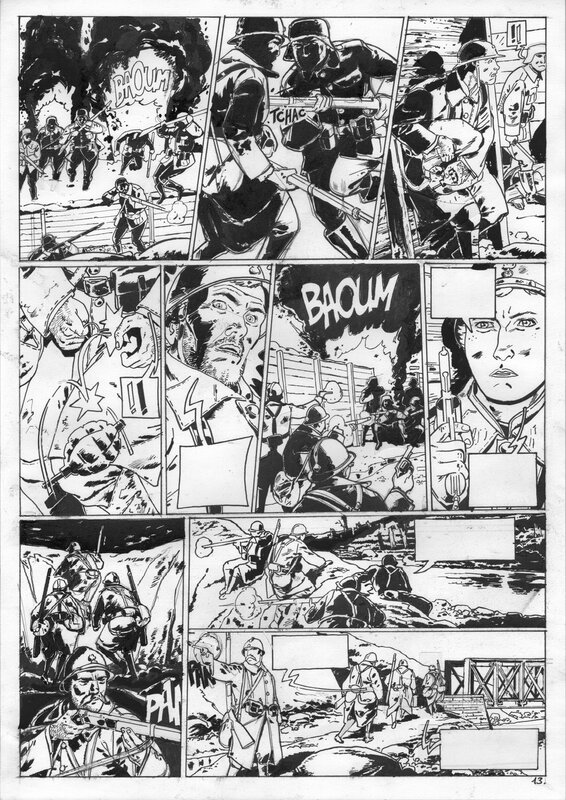 Lionel Chouin, Pascal Bresson, Jean CORENTIN L'enfant soldat tome 2 p15 - Planche originale