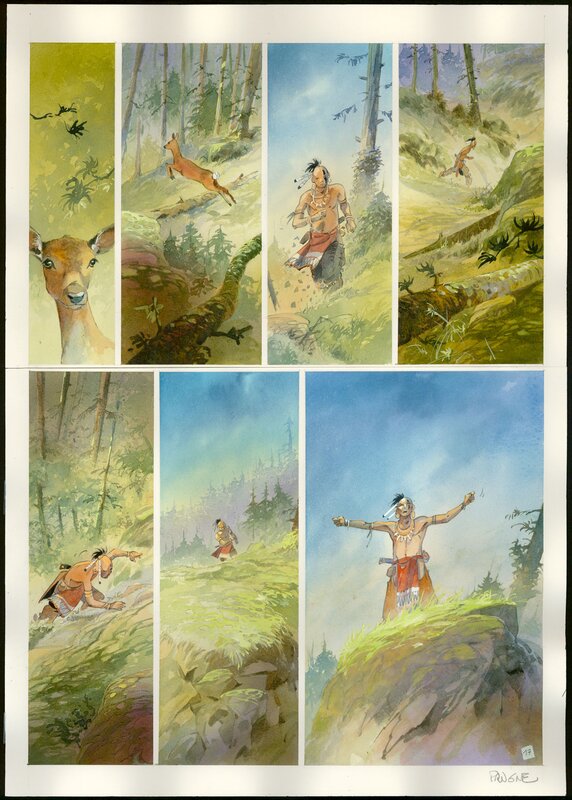 Patrick Prugne, Pawnee. Planche originale 17 - Comic Strip