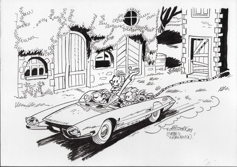 Thierry Capezzone Spirou and friends - Original Illustration