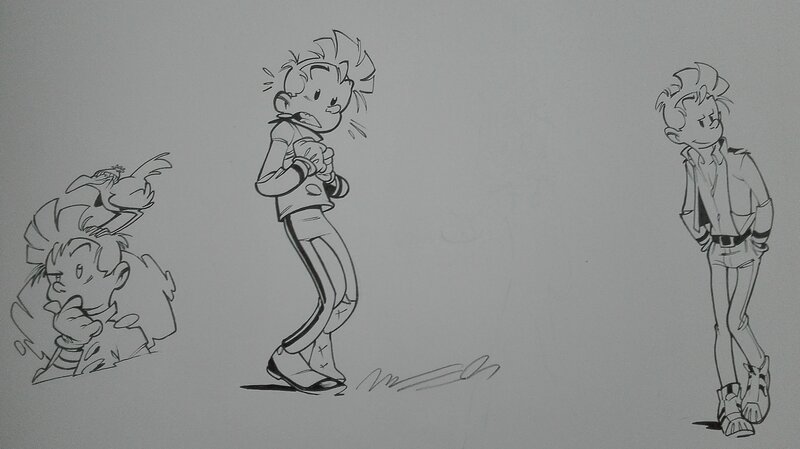 Spirou by Jose Luis Munuera - Original Illustration