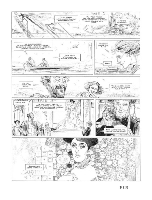 Klimt par Marc-Renier - Planche originale