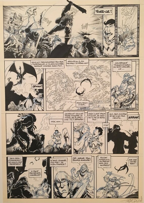 Didier Tarquin, Scotch Arleston, Lanfeust de Troy #8 - La Bête Fabuleuse - Planche originale