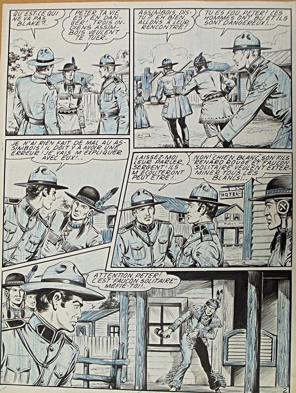 Lina Buffolente, Sergent Peter, épisode inconnu, planche 2 - Parution dans Biribu n°17 (Mon journal) - Comic Strip