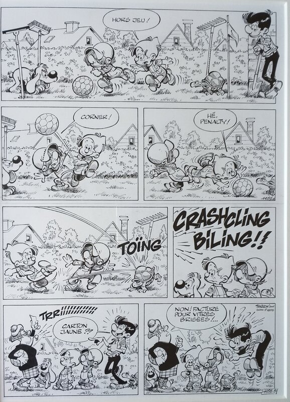 Laurent Verron, Pierre Veys, Jean Roba, Boule et Bill - gag n°1162 - T.29 - Planche originale