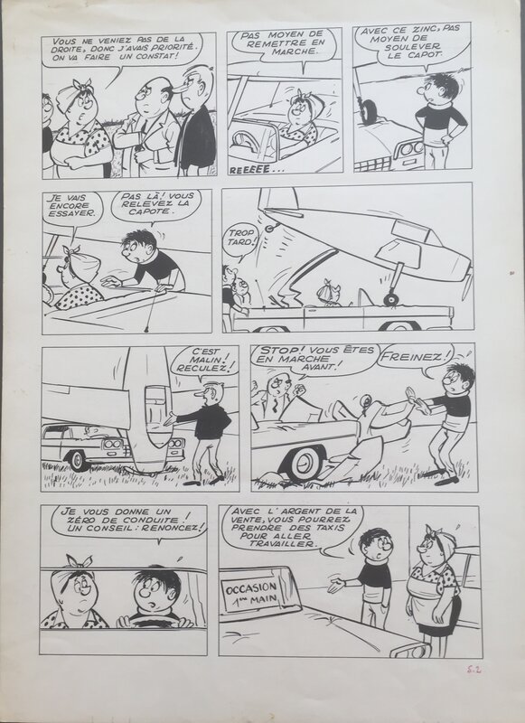 André Harvec, Bob Flapi, athlète complet - Planche originale