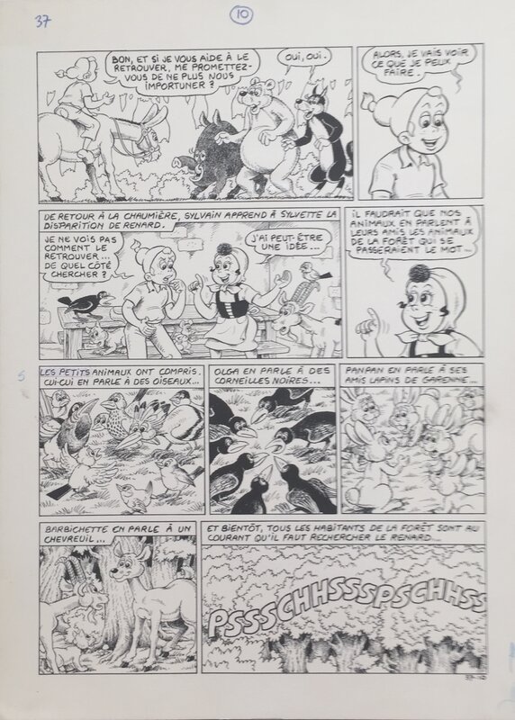 Sylvain et Sylvette par Jean-Louis Pesch - Planche originale