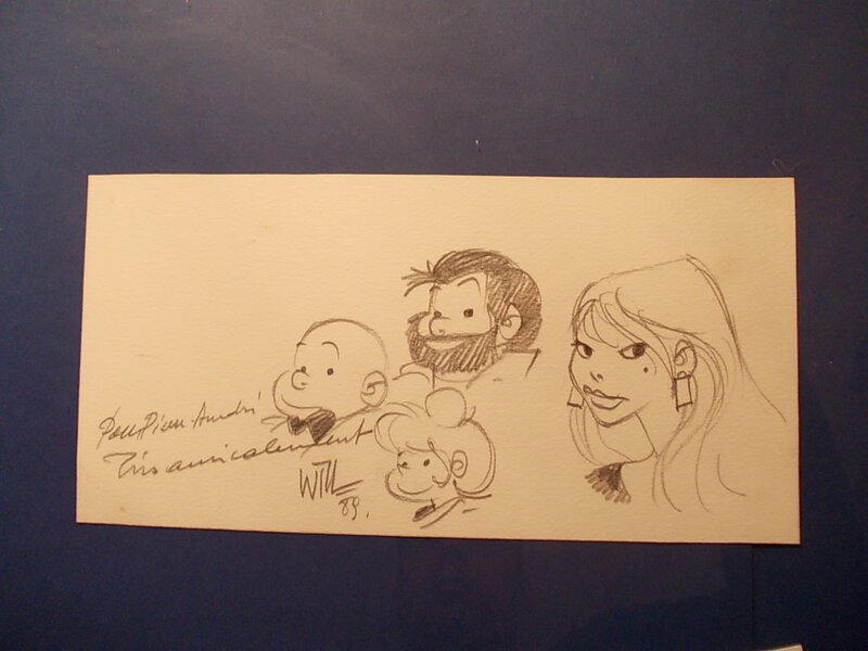 Will, Maurice Rosy, Maurice Tillieux, Stephen Desberg, Tif, Tondu, Kiki et Isabelle, 1989. - Sketch