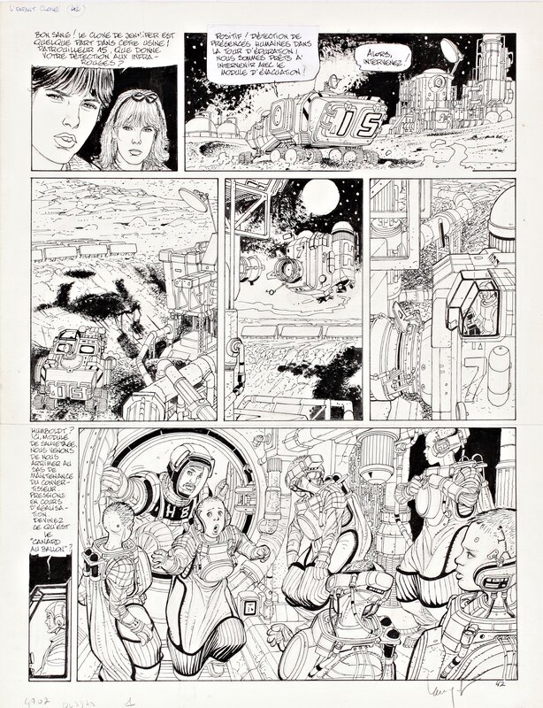 Christian Lamquet, Quasar / L'enfant clone. - Planche originale