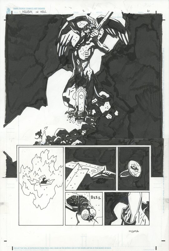 Mike Mignola, Hellboy In Hell #02 page 06 - Original art