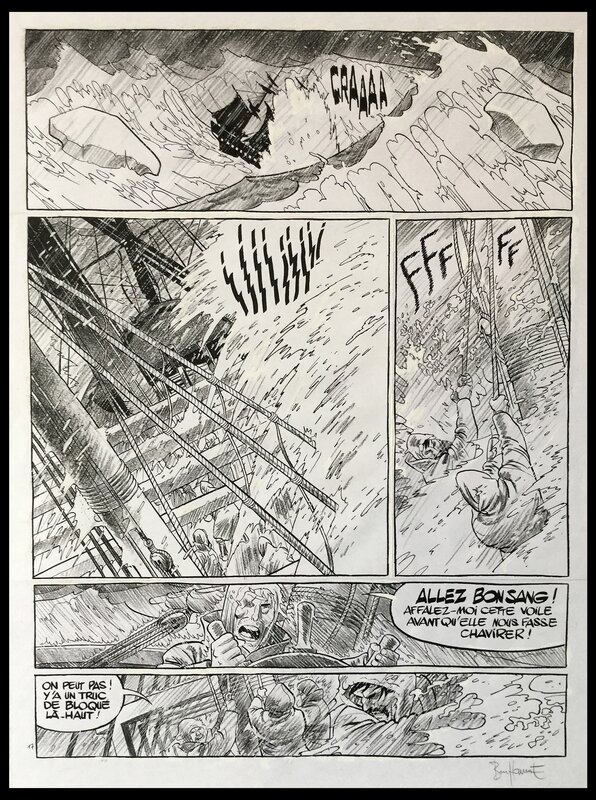 En vente - Matthieu Bonhomme, 2006 - Esteban: Tome 2 - Planche 17 - Planche originale