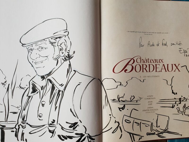 Dédicace de Espé dans Chateaux Bordeaux tome 4 - Sketch