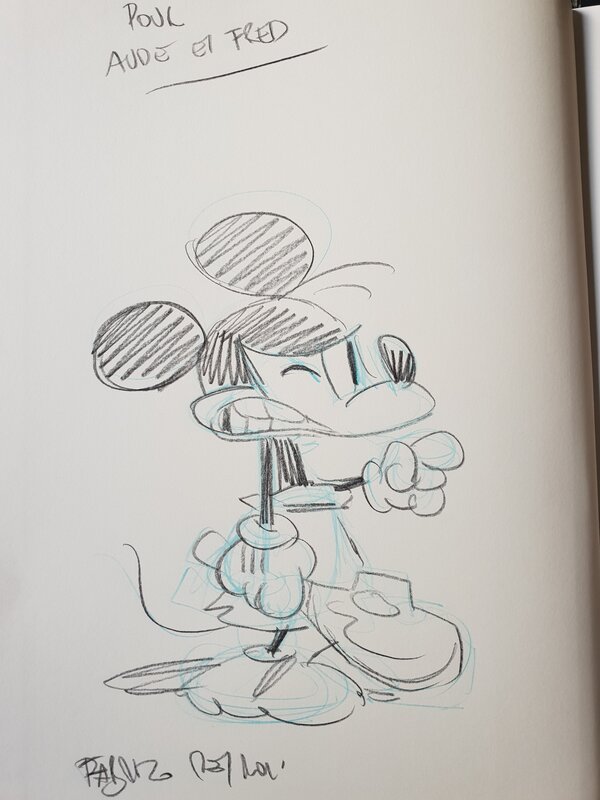 Dédicace de Petrossi dans Mickey tome 8-Mickey à travers les siècles - Comic Strip
