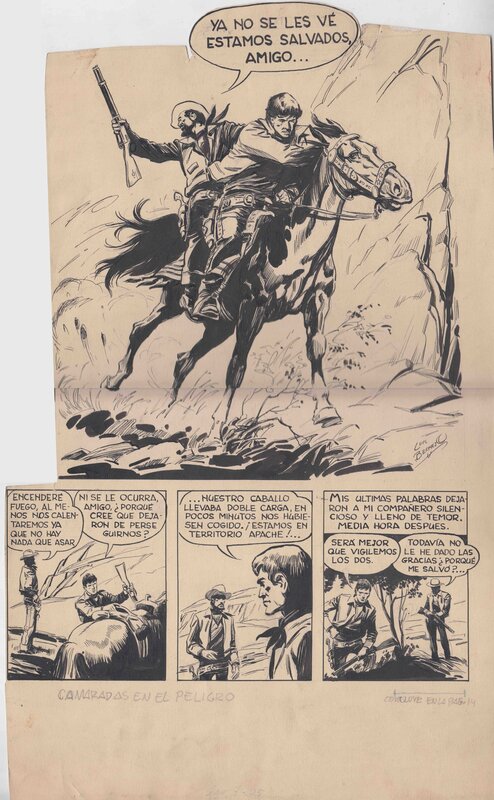 Luis Bermejo, Camaradas en peligro - Planche originale
