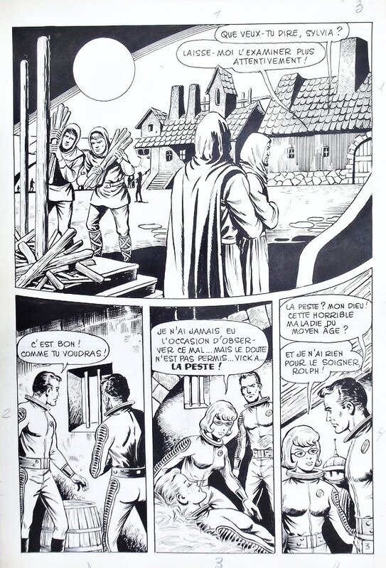 Juan Martínez Osete, Juan Martínez Osete, Le cercueil de l'espace - Vick n°23, planche 3 (Mon journal) - Comic Strip
