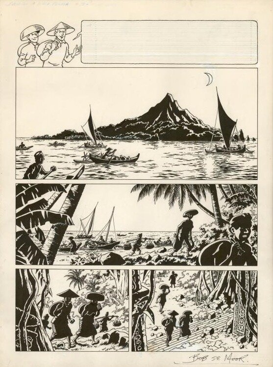 Bob De Moor, 1982 - Barelli : Nusa Penida - Planche originale