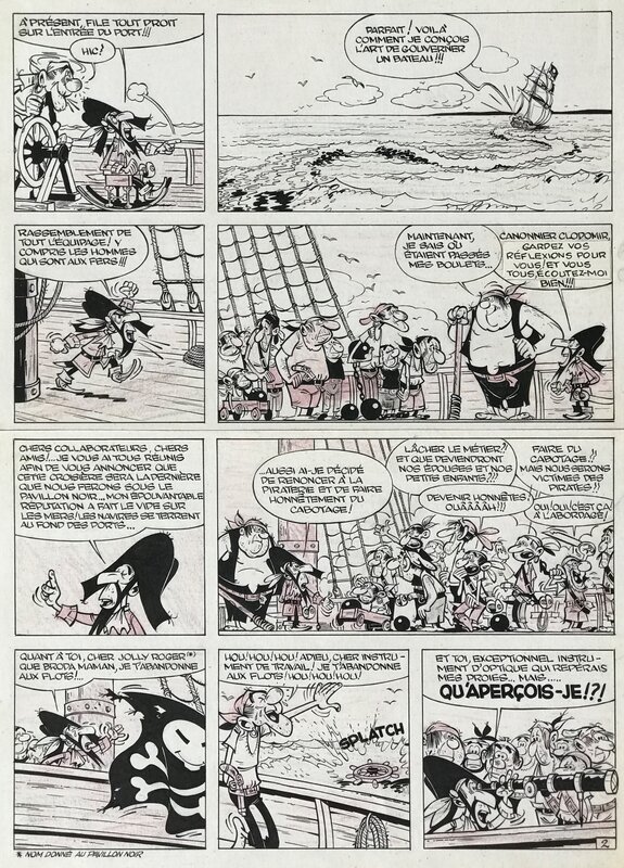 Marcel Remacle, Le Vieux Nick et Barbe Noire - L'Île de la main ouverte - Planche originale