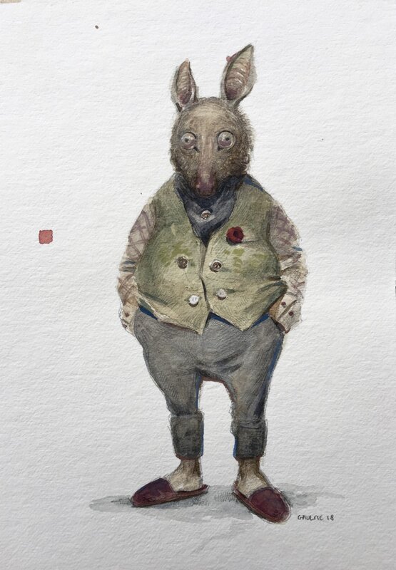 Opossum by Armel Gaulme - Original Illustration
