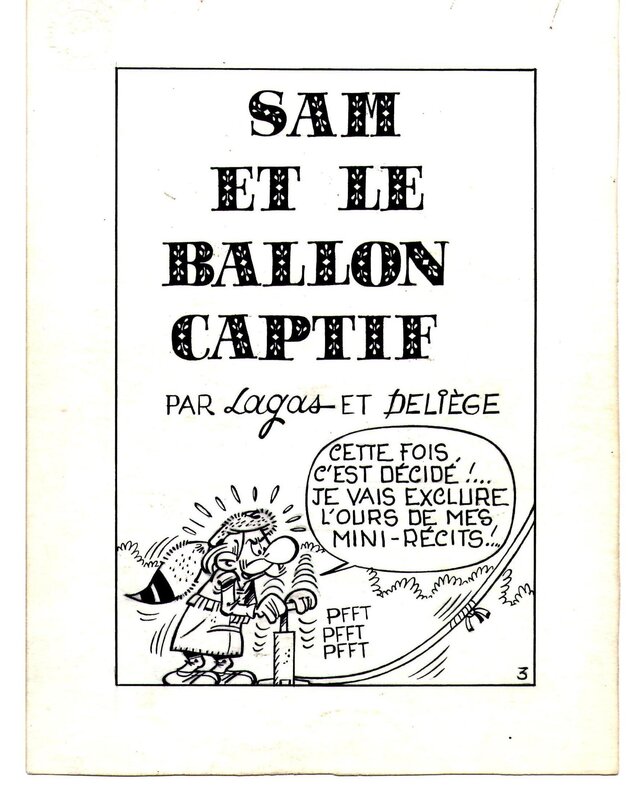 Lagas, Paul Deliège, Sam, « Sam et le Ballon captif », circa 1970. - Comic Strip