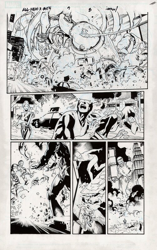Stuart Immonen, Wade Von Grawbadger, All new x-men #9 p.8 - Comic Strip