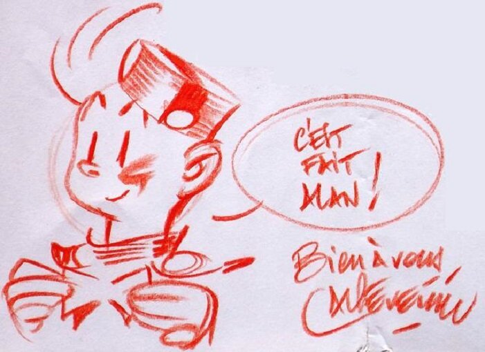 Al Severin, Dessin dans un courrier - Sketch