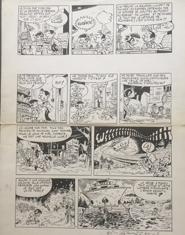 Modeste et Pompon par Dino Attanasio, André Franquin - Planche originale