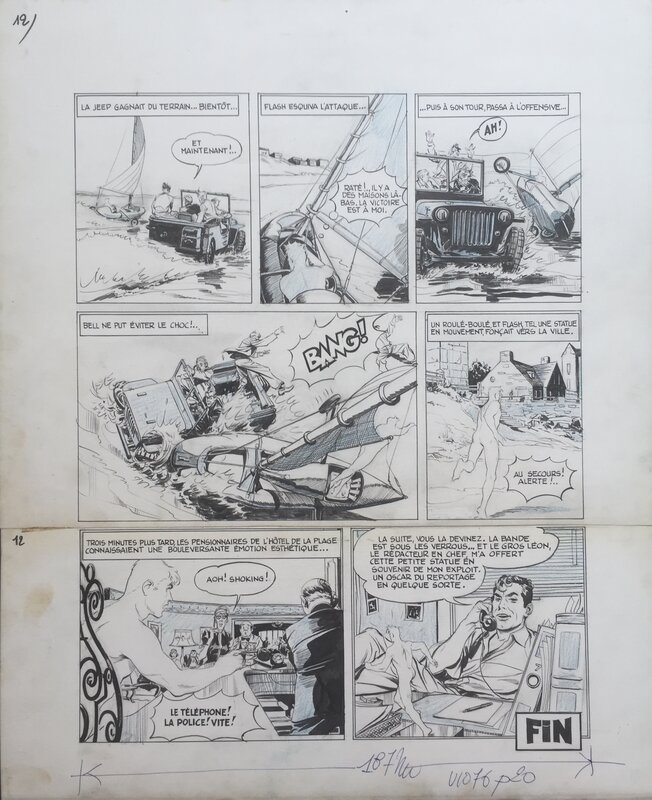 Jacques Flash par René Deynis - Planche originale