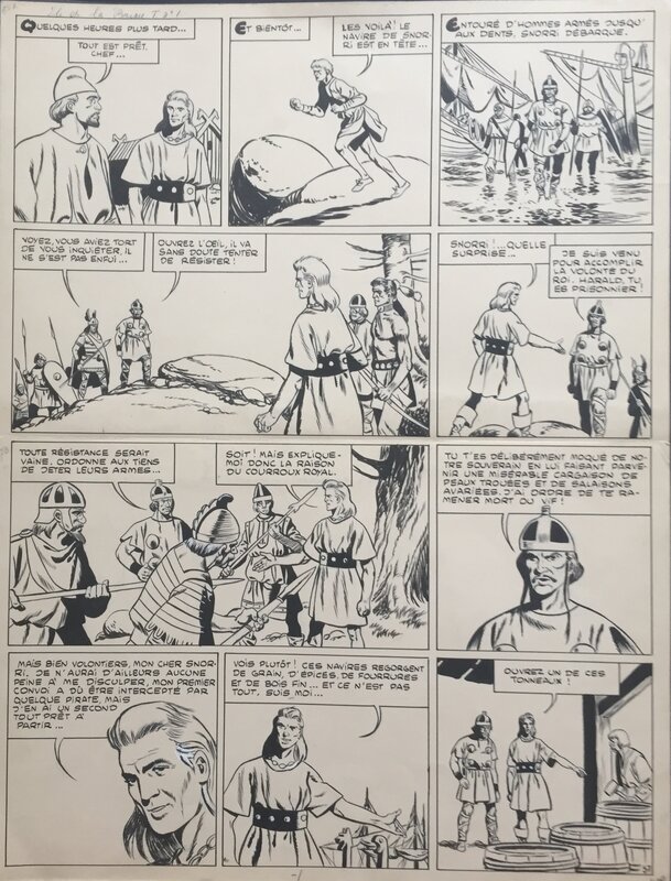 Harald le viking par Fred & Liliane Funcken - Planche originale