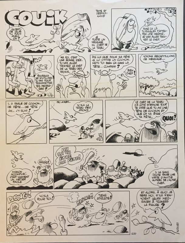 Couik par Jacques Kamb - Planche originale