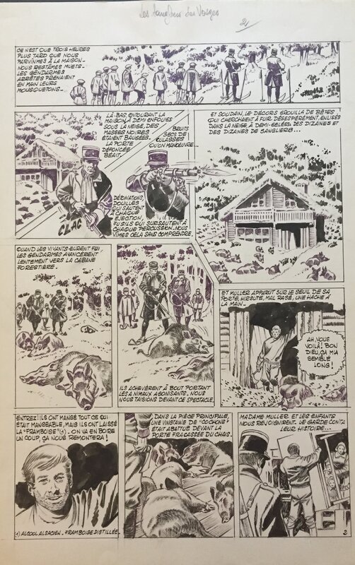 Lucien Nortier, Le sanglier des Ardennes - Planche originale