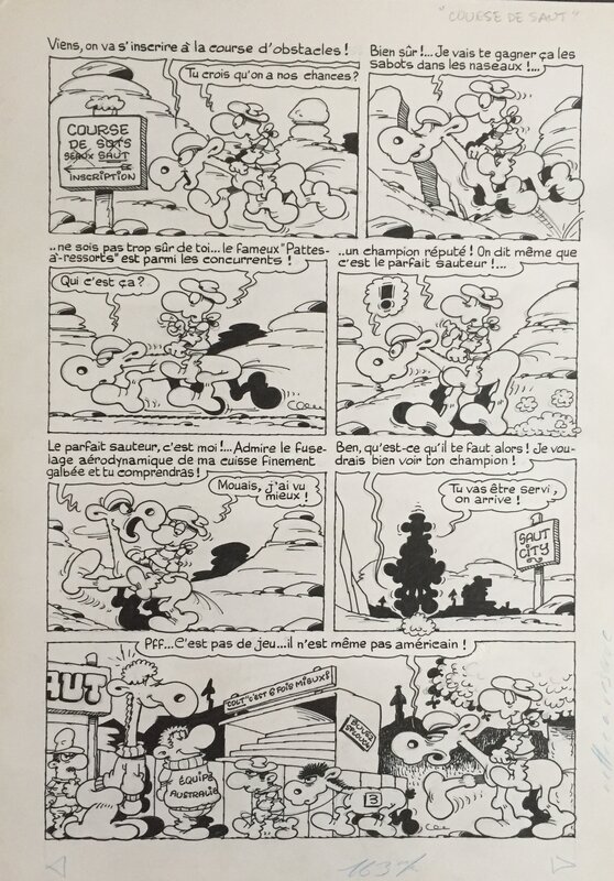 Jean-Claude Poirier, Horace cheval de l'ouest - Planche originale