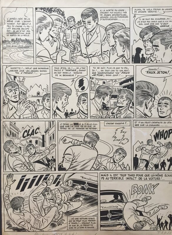 Vincent Larcher par Raymond Reding - Planche originale