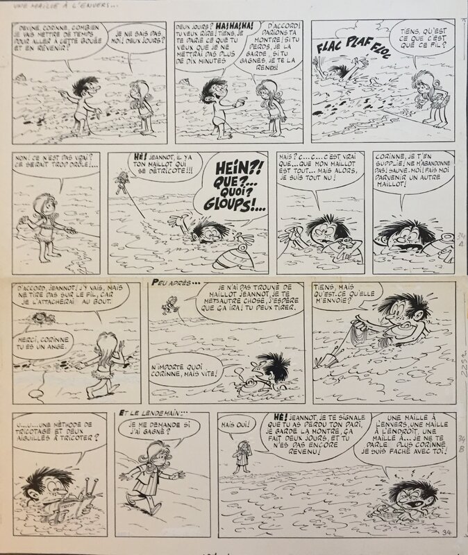 Corinne et Jeannot par Jean Tabary - Planche originale